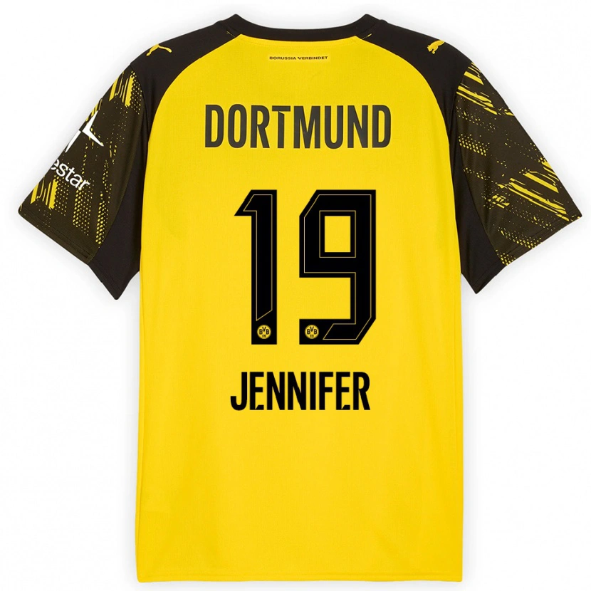 Danxen Kinder Gutierrez Bermejo Jennifer #19 Gelb Schwarz Heimtrikot Trikot 2025/26 T-Shirt