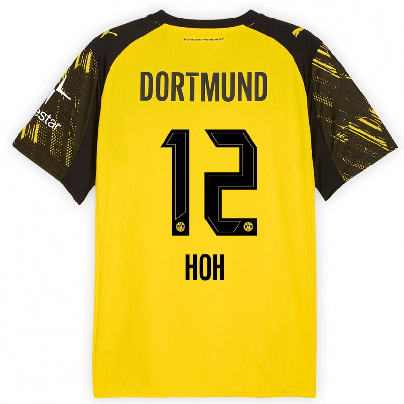 Danxen Kinder Hendrik Hoh #12 Gelb Schwarz Heimtrikot Trikot 2025/26 T-Shirt