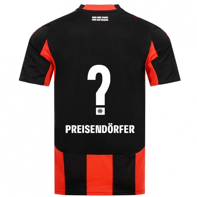 Danxen Kinder Constantin Preisendörfer #0 Schwarz Rot Heimtrikot Trikot 2025/26 T-Shirt