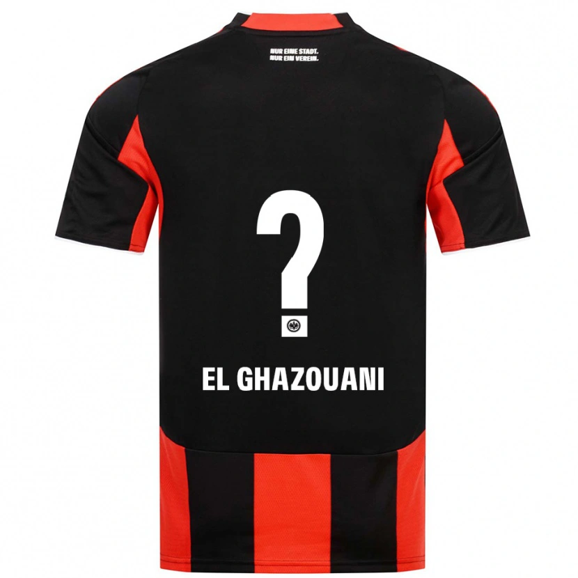 Danxen Kinder Mohamed El Ghazouani #0 Schwarz Rot Heimtrikot Trikot 2025/26 T-Shirt