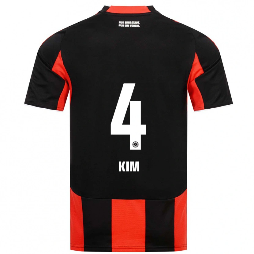 Danxen Kinder Yoon-Do Kim #4 Schwarz Rot Heimtrikot Trikot 2025/26 T-Shirt