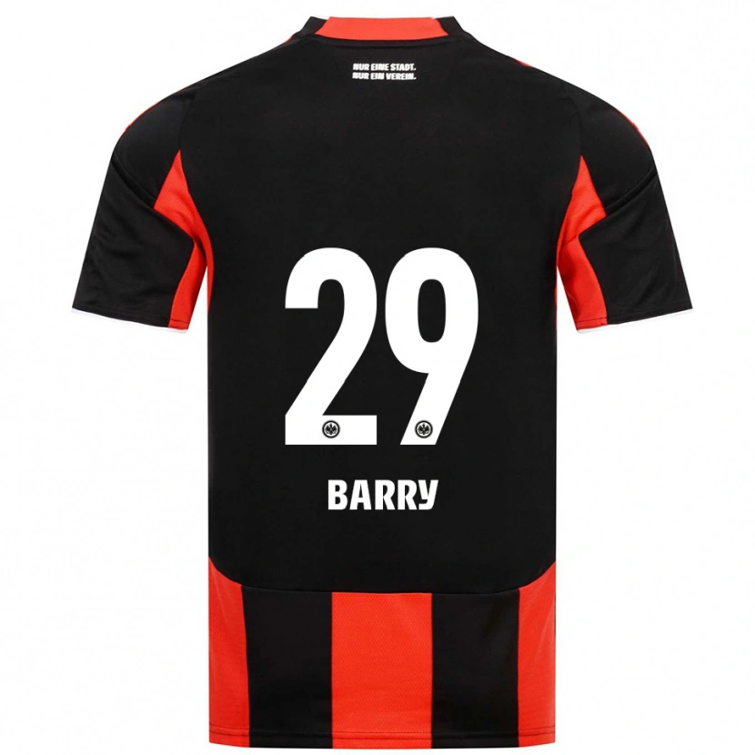Danxen Kinder Jasha Barry #29 Schwarz Rot Heimtrikot Trikot 2025/26 T-Shirt