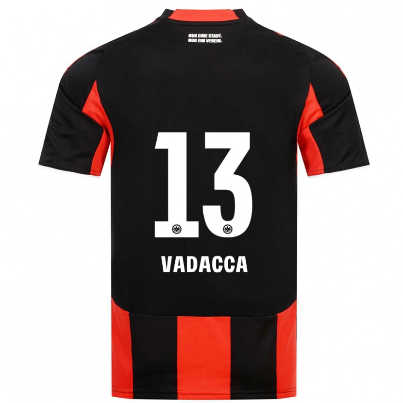 Danxen Kinder Gianni Vadacca #13 Schwarz Rot Heimtrikot Trikot 2025/26 T-Shirt