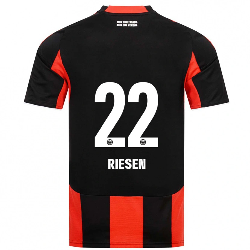 Danxen Kinder Nadine Riesen #22 Schwarz Rot Heimtrikot Trikot 2025/26 T-Shirt