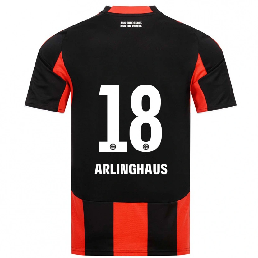 Danxen Kinder Maximilian Arlinghaus #18 Schwarz Rot Heimtrikot Trikot 2025/26 T-Shirt