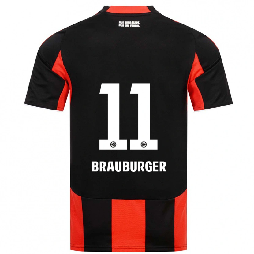 Danxen Kinder Maximilian Brauburger #11 Schwarz Rot Heimtrikot Trikot 2025/26 T-Shirt