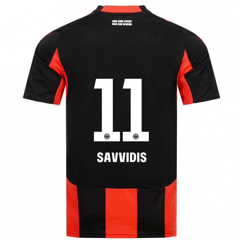 Danxen Kinder Rafail Savvidis #11 Schwarz Rot Heimtrikot Trikot 2025/26 T-Shirt