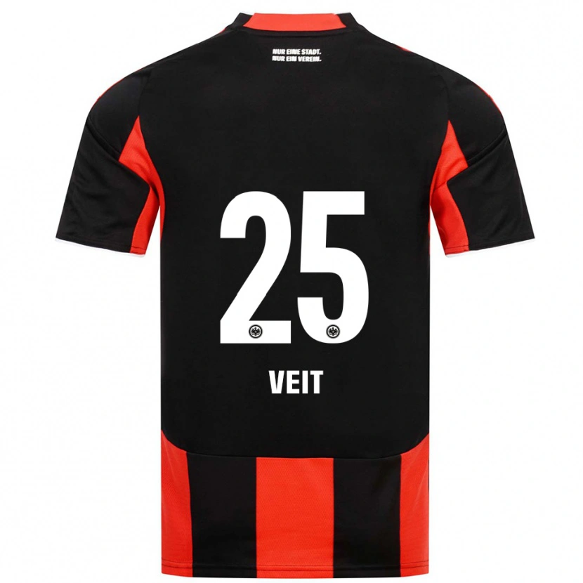 Danxen Kinder Jella Veit #25 Schwarz Rot Heimtrikot Trikot 2025/26 T-Shirt
