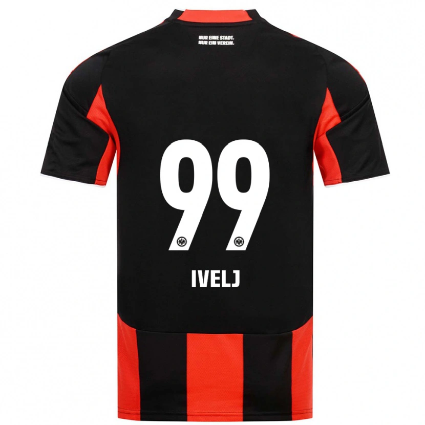 Danxen Kinder Noemi Ivelj #99 Schwarz Rot Heimtrikot Trikot 2025/26 T-Shirt