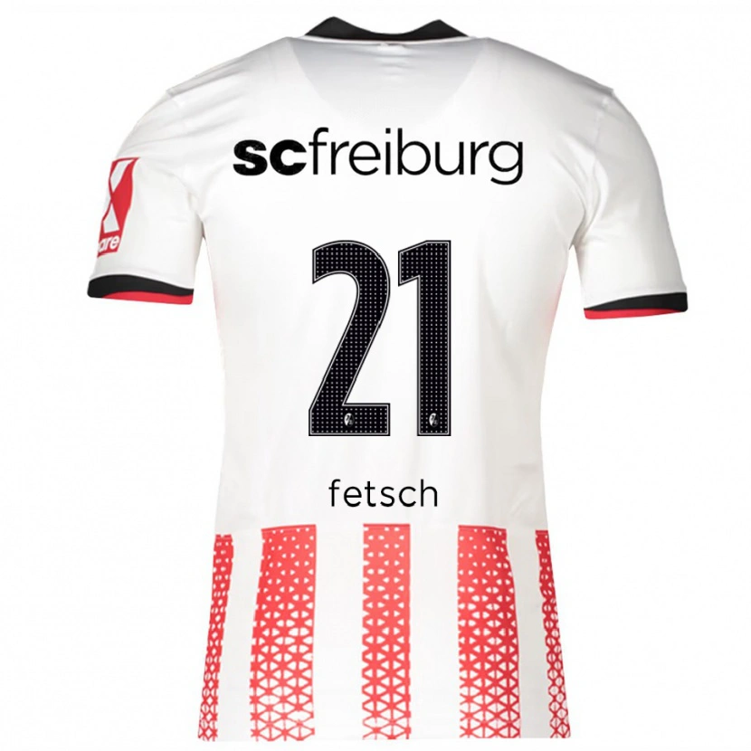 Danxen Kinder Mathias Fetsch #21 Weiß Rot Heimtrikot Trikot 2025/26 T-Shirt