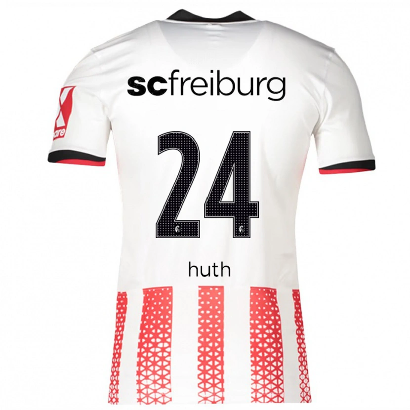Danxen Kinder Jannik Huth #24 Weiß Rot Heimtrikot Trikot 2025/26 T-Shirt