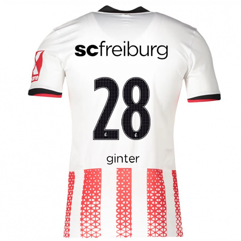 Danxen Kinder Matthias Ginter #28 Weiß Rot Heimtrikot Trikot 2025/26 T-Shirt