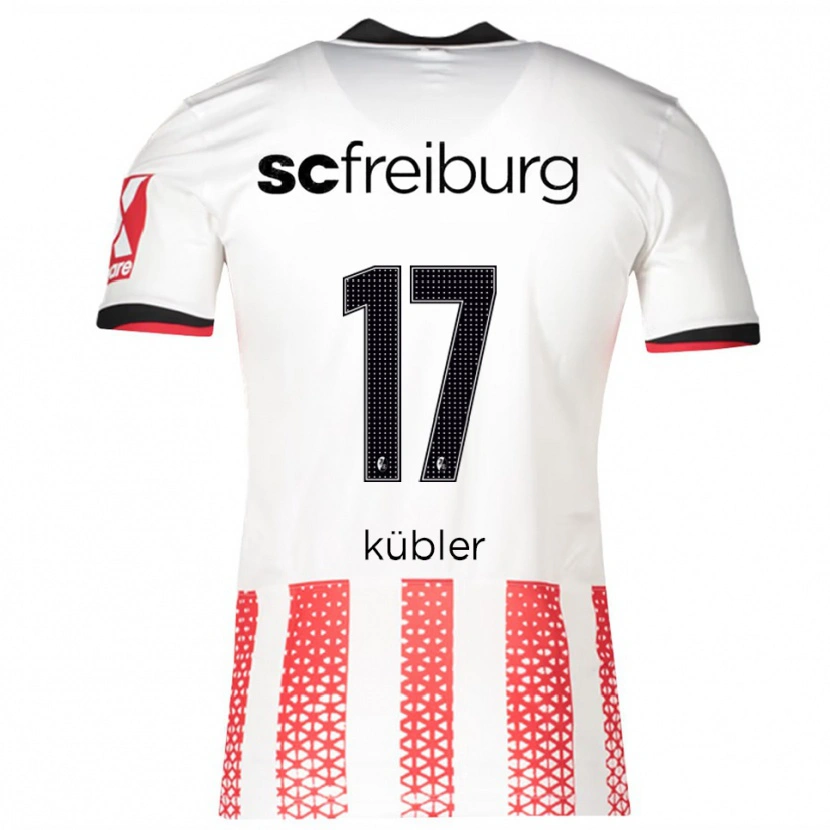Danxen Kinder Lukas Kübler #17 Weiß Rot Heimtrikot Trikot 2025/26 T-Shirt