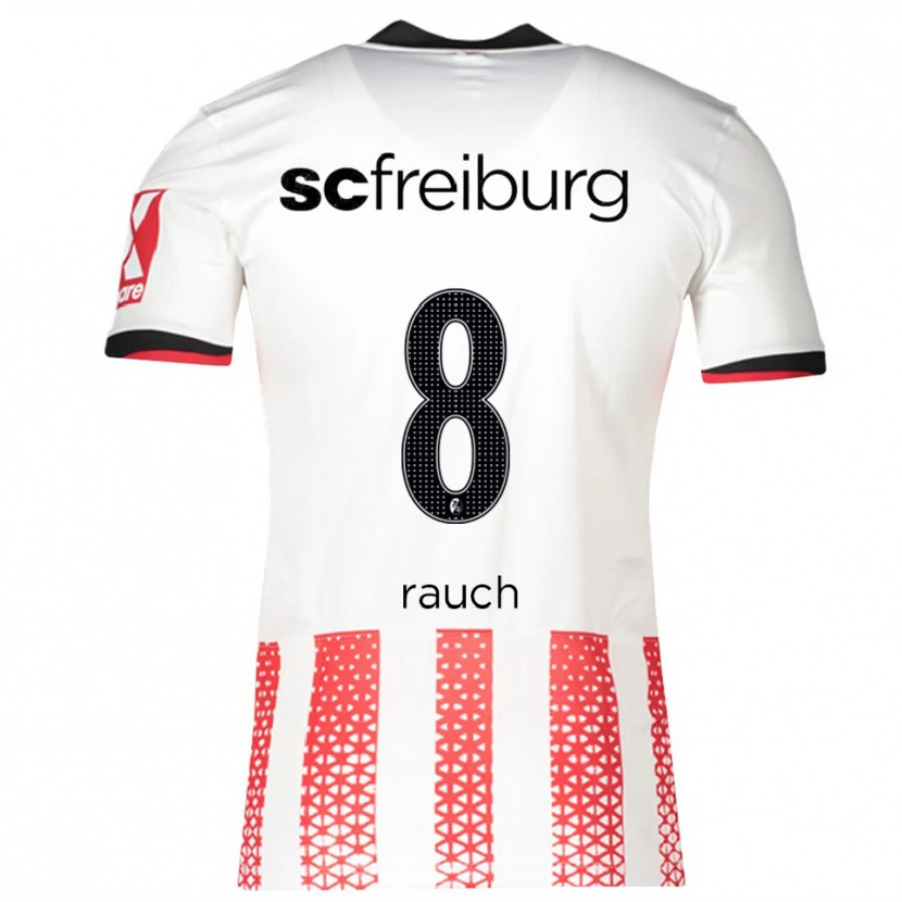 Danxen Kinder Zeno Rauch #8 Weiß Rot Heimtrikot Trikot 2025/26 T-Shirt