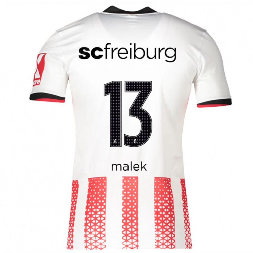 Danxen Kinder Jannik Malek #13 Weiß Rot Heimtrikot Trikot 2025/26 T-Shirt