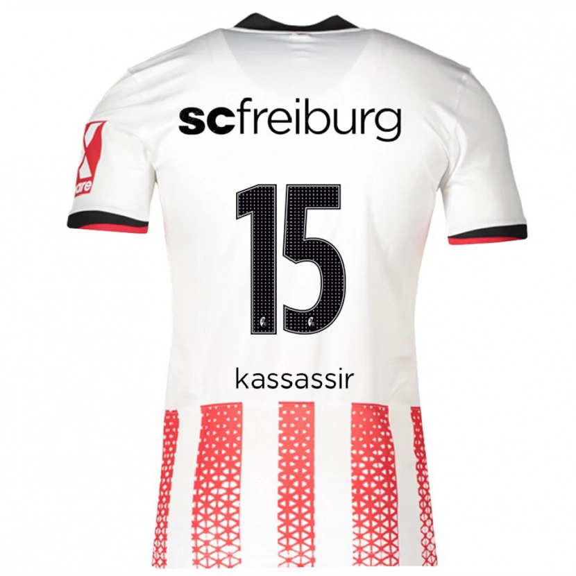 Danxen Kinder Malik Kassassir #15 Weiß Rot Heimtrikot Trikot 2025/26 T-Shirt