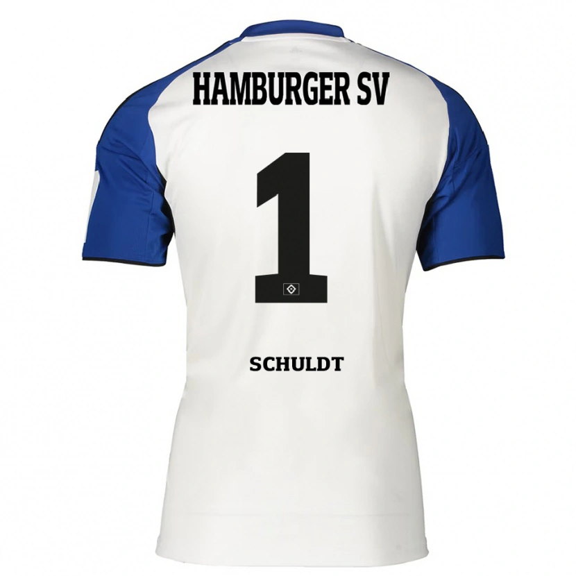 Danxen Kinder Inga Schuldt #1 Weiß Blau Heimtrikot Trikot 2025/26 T-Shirt