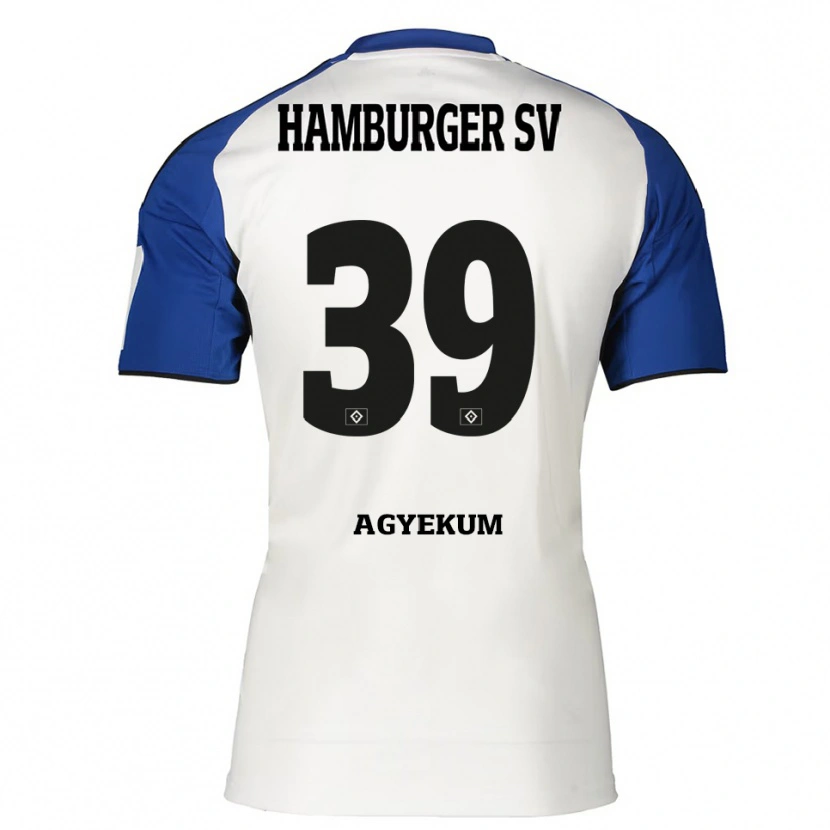 Danxen Kinder Joel Agyekum #39 Weiß Blau Heimtrikot Trikot 2025/26 T-Shirt