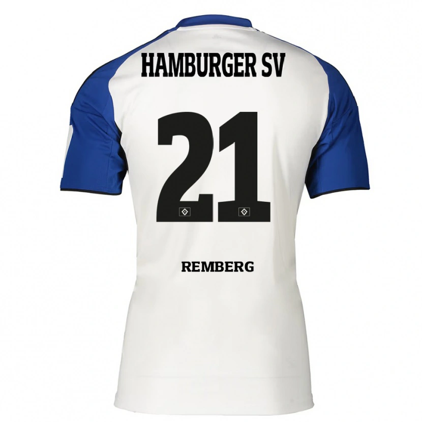 Danxen Kinder Nicolai Remberg #21 Weiß Blau Heimtrikot Trikot 2025/26 T-Shirt