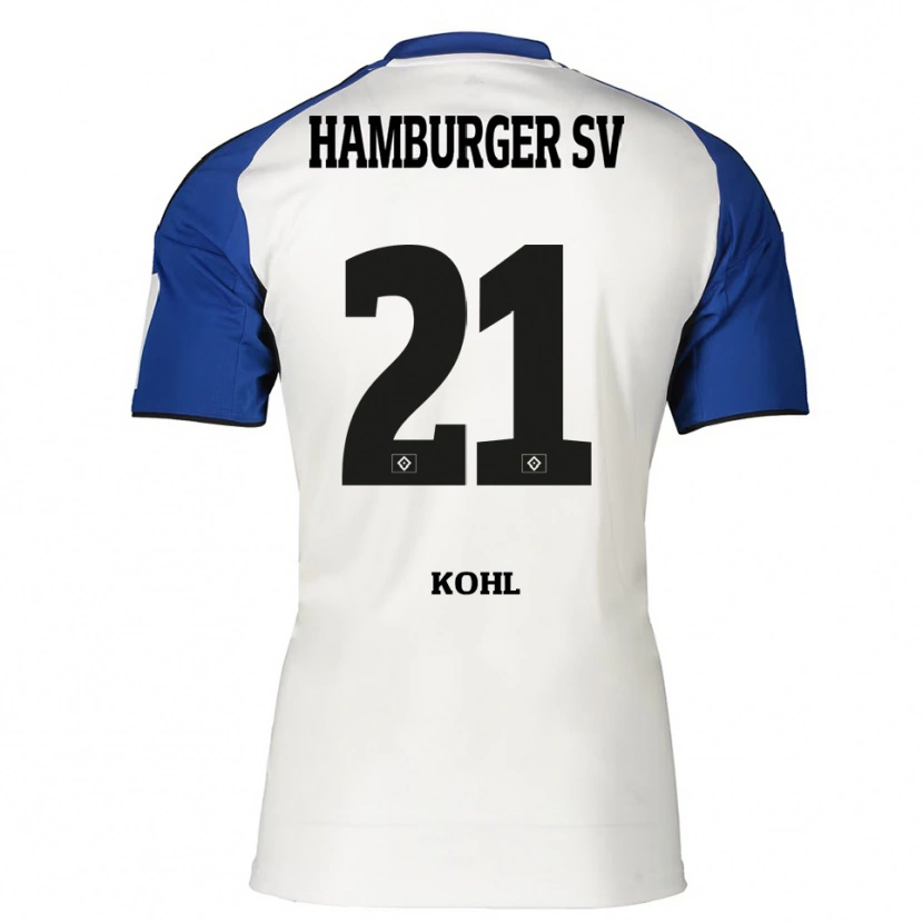 Danxen Kinder Ohene Köhl #21 Weiß Blau Heimtrikot Trikot 2025/26 T-Shirt