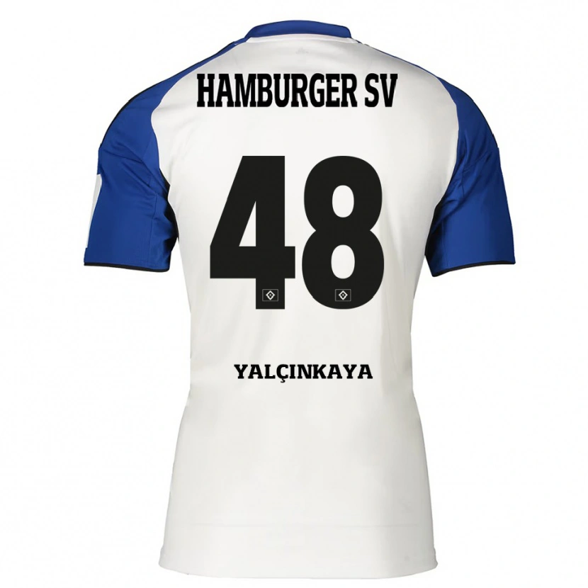 Danxen Kinder Bilal Yalcinkaya #48 Weiß Blau Heimtrikot Trikot 2025/26 T-Shirt