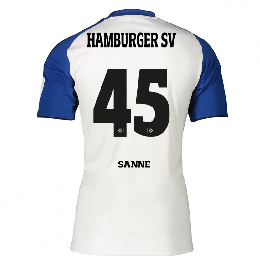 Danxen Kinder Tom Sanne #45 Weiß Blau Heimtrikot Trikot 2025/26 T-Shirt