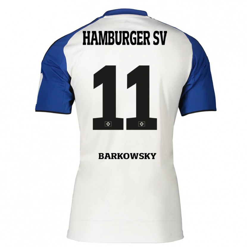 Danxen Kinder Finn Barkowsky #11 Weiß Blau Heimtrikot Trikot 2025/26 T-Shirt