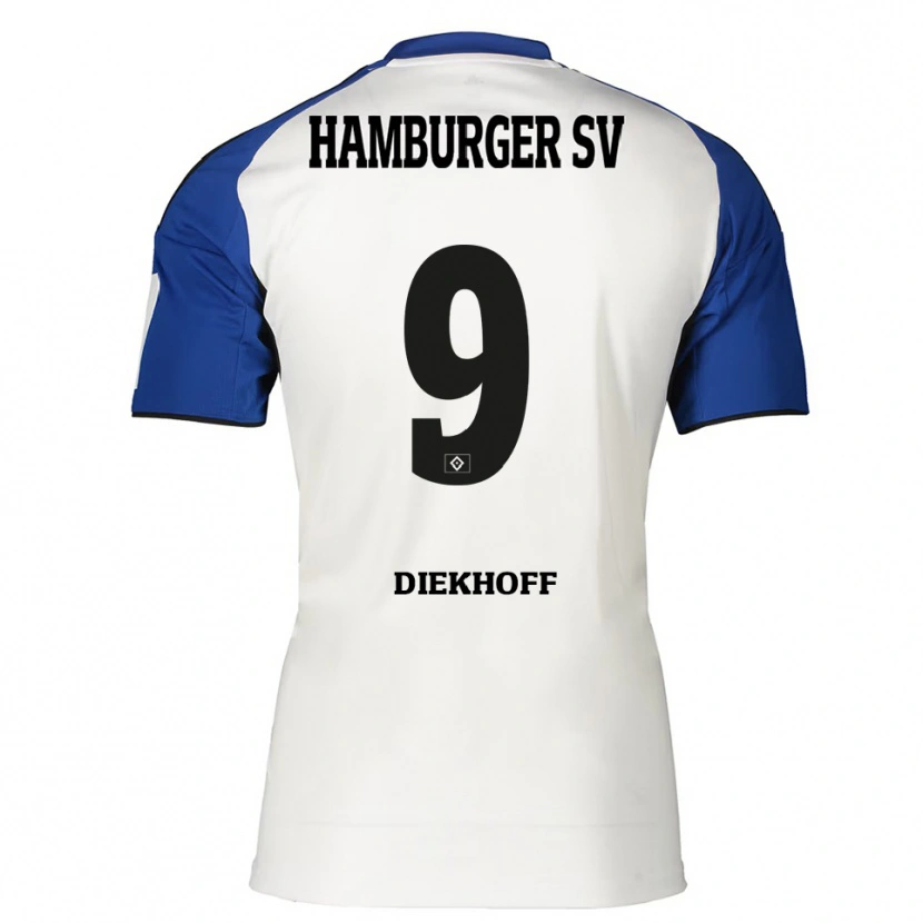 Danxen Kinder Henrike Diekhoff #9 Weiß Blau Heimtrikot Trikot 2025/26 T-Shirt
