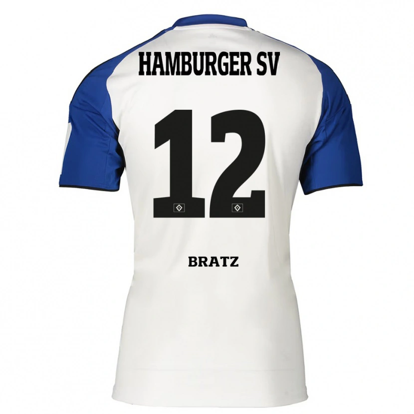 Danxen Kinder Julian Brätz #12 Weiß Blau Heimtrikot Trikot 2025/26 T-Shirt