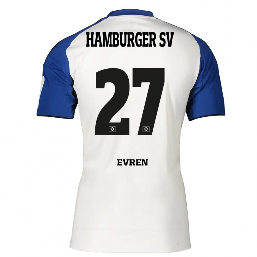 Danxen Kinder Batuhan Evren #27 Weiß Blau Heimtrikot Trikot 2025/26 T-Shirt