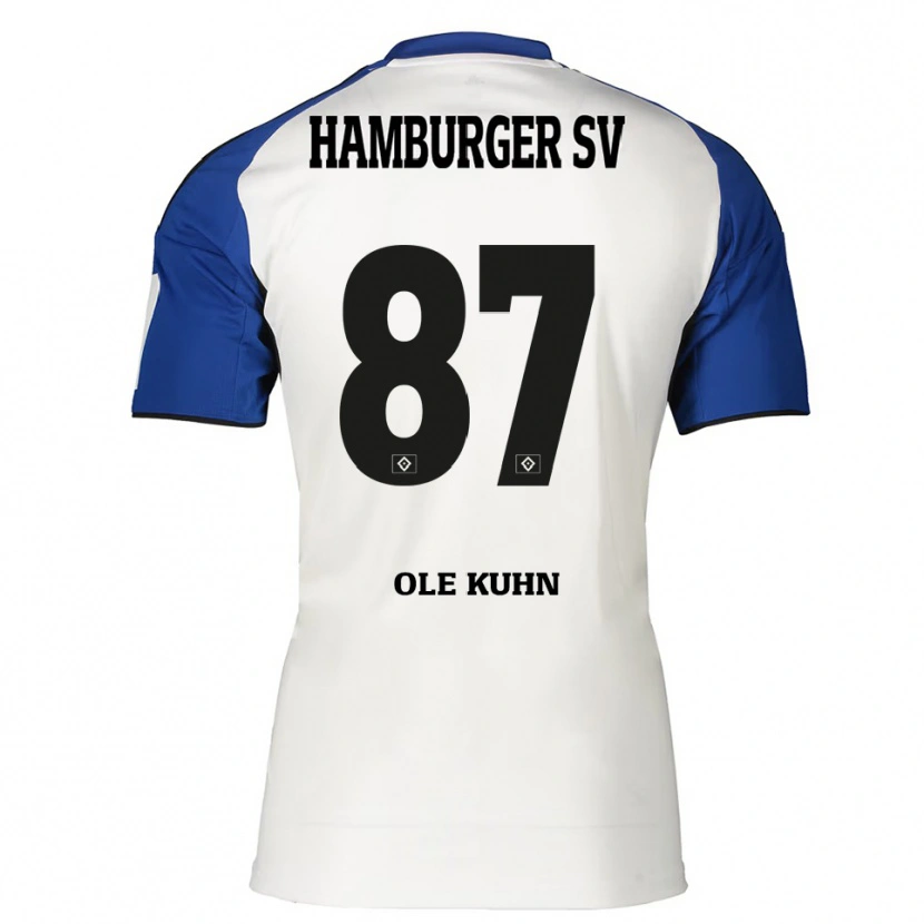 Danxen Kinder Niklas Ole Kühn #87 Weiß Blau Heimtrikot Trikot 2025/26 T-Shirt