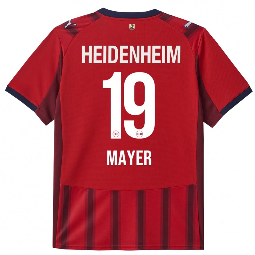 Danxen Kinder Luca Mayer #19 Rot Marineblau Heimtrikot Trikot 2025/26 T-Shirt