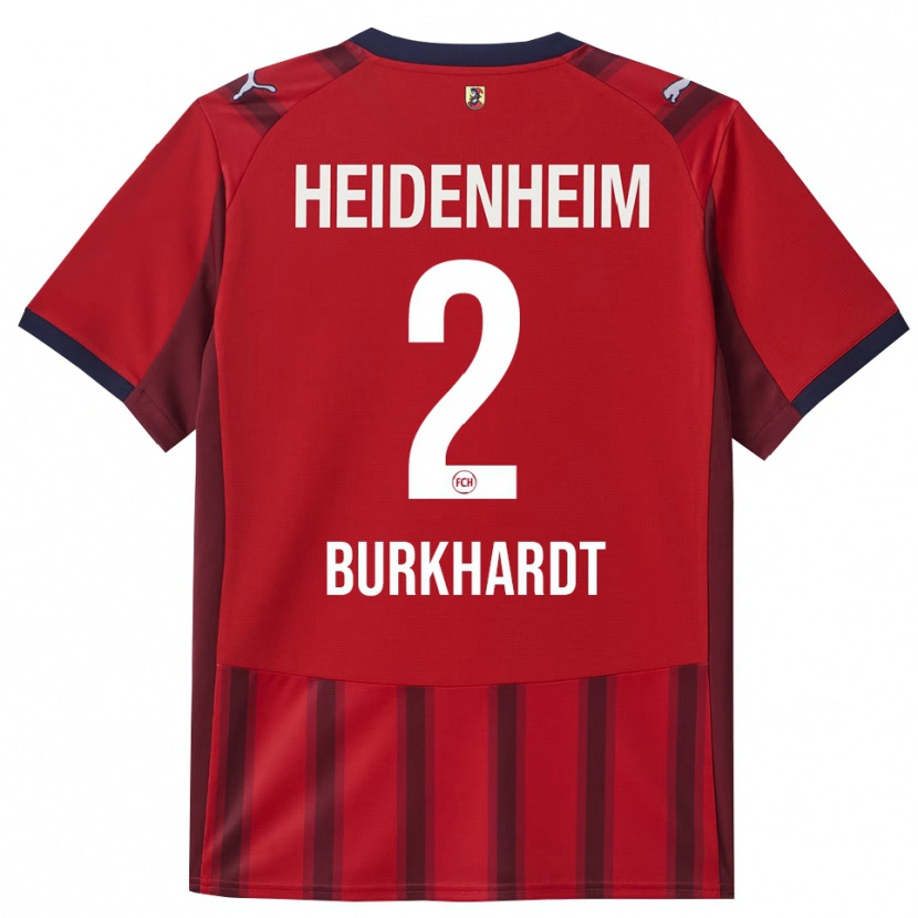 Danxen Kinder Hannes Burkhardt #2 Rot Marineblau Heimtrikot Trikot 2025/26 T-Shirt