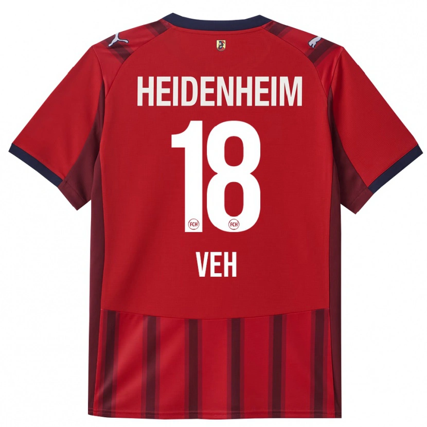 Danxen Kinder Lucas Veh #18 Rot Marineblau Heimtrikot Trikot 2025/26 T-Shirt