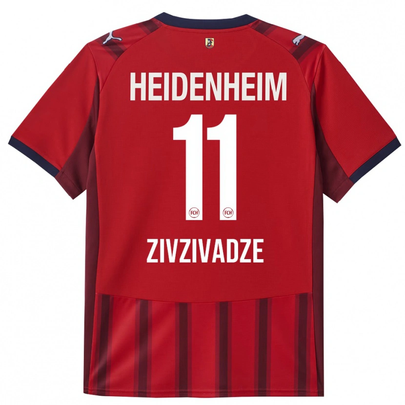 Danxen Kinder Budu Zivzivadze #11 Rot Marineblau Heimtrikot Trikot 2025/26 T-Shirt