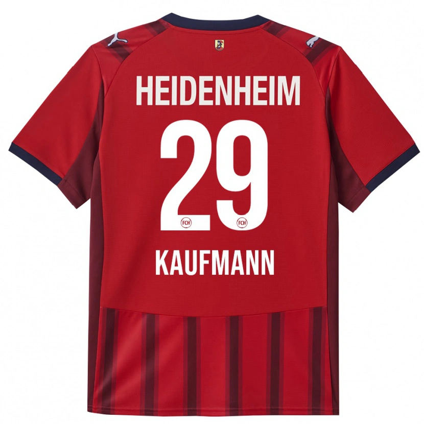 Danxen Kinder Mikkel Kaufmann #29 Rot Marineblau Heimtrikot Trikot 2025/26 T-Shirt