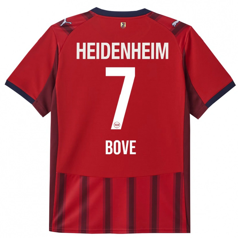 Danxen Kinder Nevio Bove #7 Rot Marineblau Heimtrikot Trikot 2025/26 T-Shirt