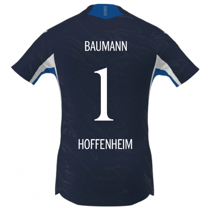 Danxen Kinder Oliver Baumann #1 Marineblau Weiß Heimtrikot Trikot 2025/26 T-Shirt