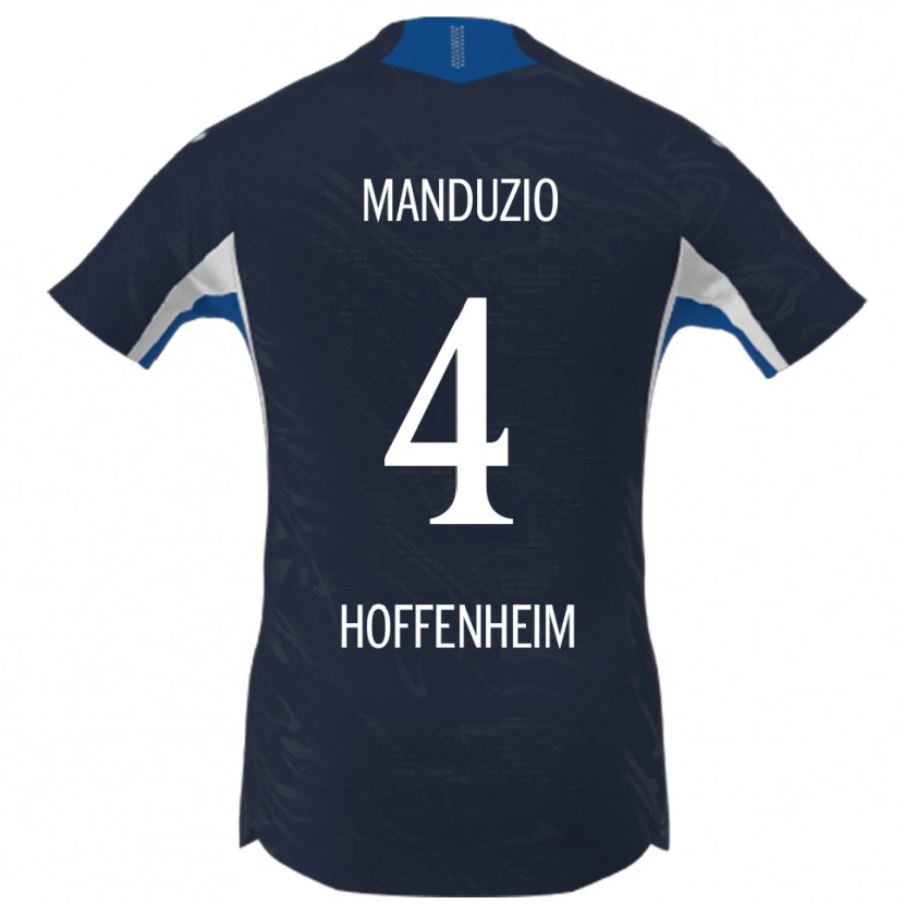 Danxen Kinder Mattia Manduzio #4 Marineblau Weiß Heimtrikot Trikot 2025/26 T-Shirt