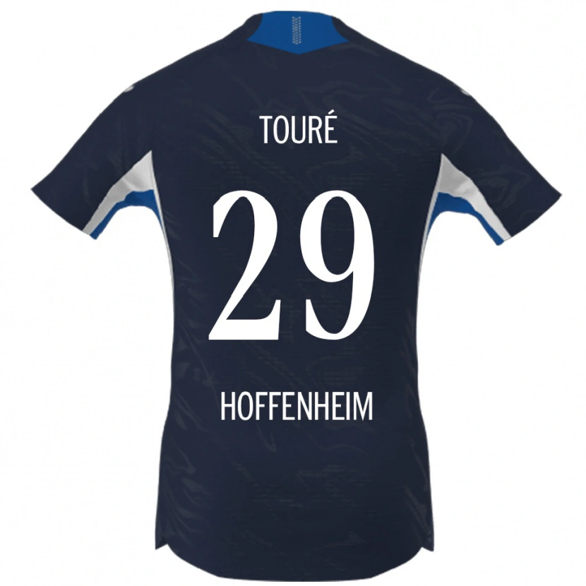 Danxen Kinder Bazoumana Touré #29 Marineblau Weiß Heimtrikot Trikot 2025/26 T-Shirt