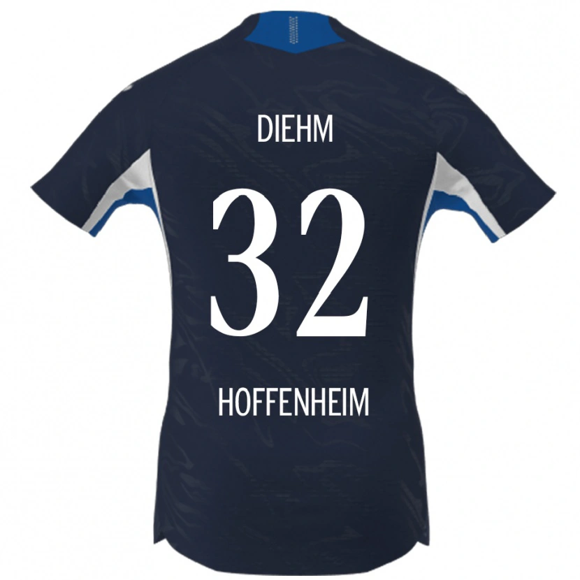 Danxen Kinder Vanessa Diehm #32 Marineblau Weiß Heimtrikot Trikot 2025/26 T-Shirt