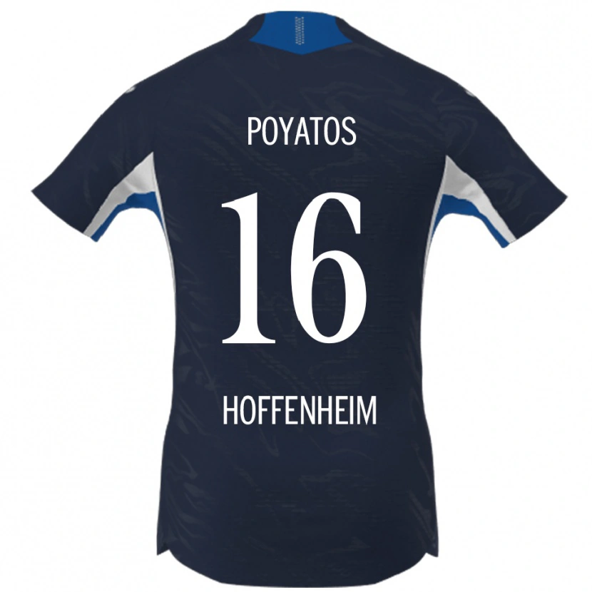 Danxen Kinder Miguel Poyatos #16 Marineblau Weiß Heimtrikot Trikot 2025/26 T-Shirt