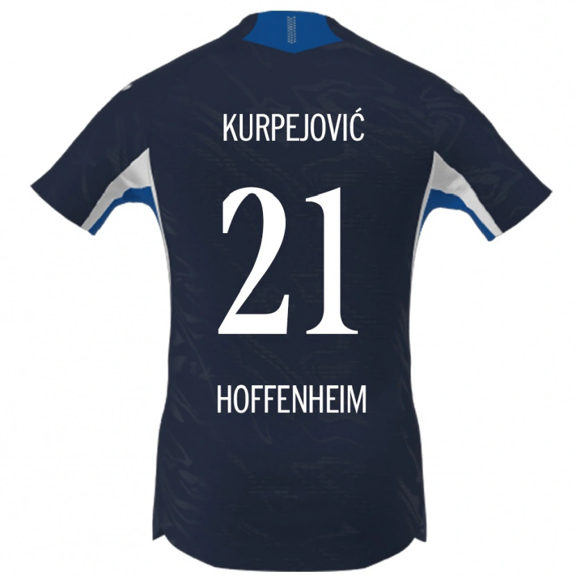 Danxen Kinder Albin Kurpejović #21 Marineblau Weiß Heimtrikot Trikot 2025/26 T-Shirt
