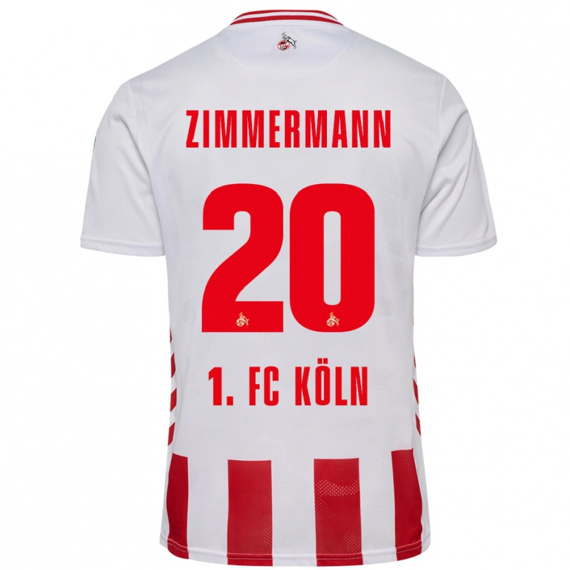 Danxen Kinder Nick Zimmermann #20 Weiß Rot Heimtrikot Trikot 2025/26 T-Shirt