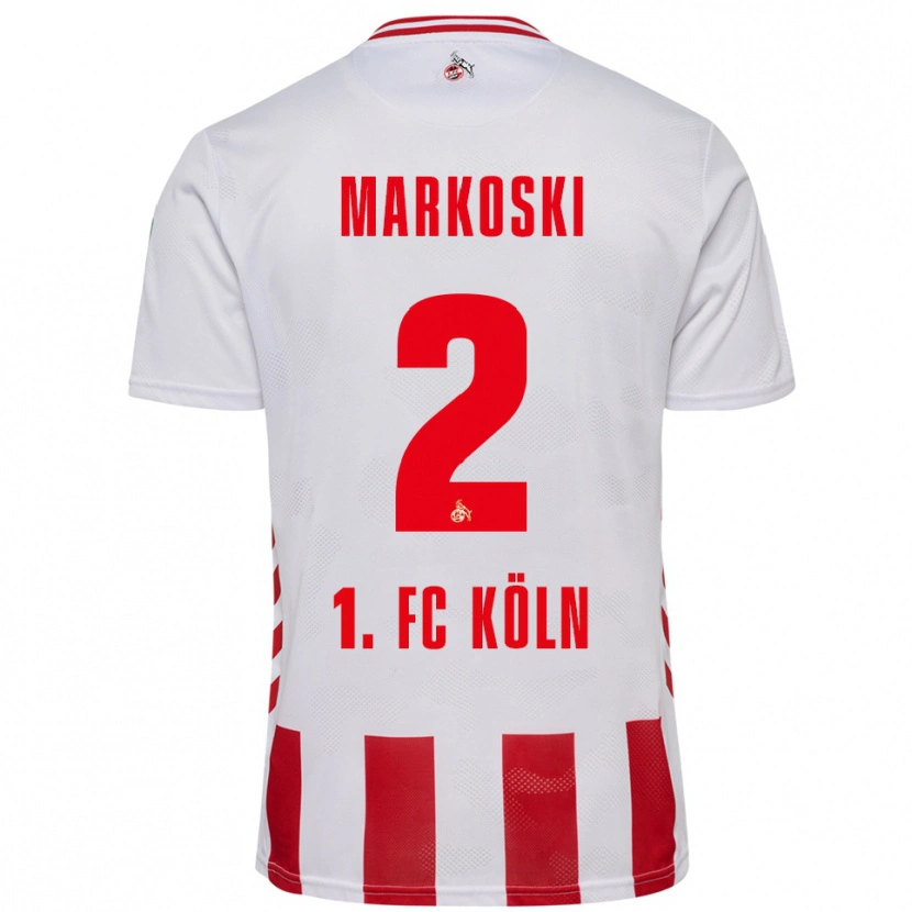 Danxen Kinder Kristian Markoski #2 Weiß Rot Heimtrikot Trikot 2025/26 T-Shirt