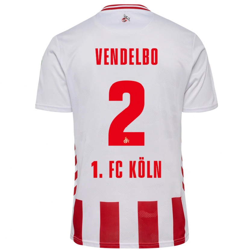 Danxen Kinder Sofie Vendelbo #2 Weiß Rot Heimtrikot Trikot 2025/26 T-Shirt