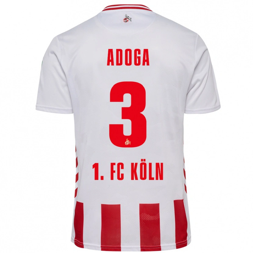 Danxen Kinder Brian Adoga #3 Weiß Rot Heimtrikot Trikot 2025/26 T-Shirt