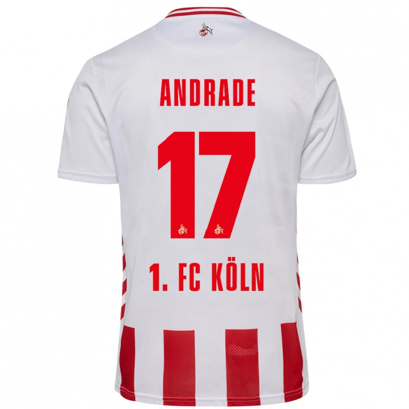 Danxen Kinder Lydia Andrade #17 Weiß Rot Heimtrikot Trikot 2025/26 T-Shirt