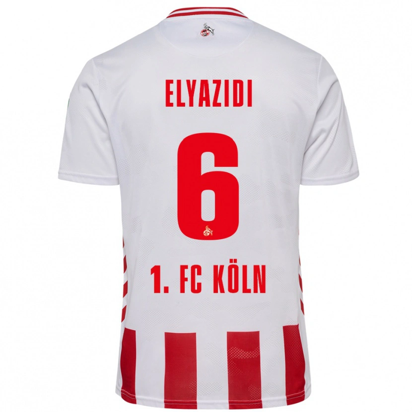 Danxen Kinder Ilias Elyazidi #6 Weiß Rot Heimtrikot Trikot 2025/26 T-Shirt