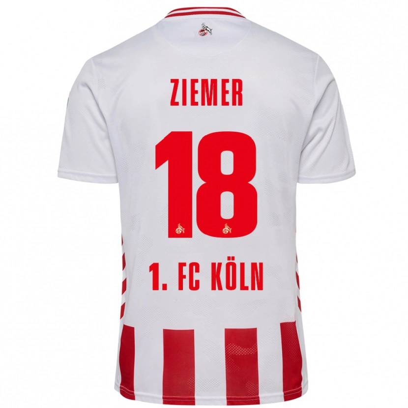Danxen Kinder Taylor Ziemer #18 Weiß Rot Heimtrikot Trikot 2025/26 T-Shirt